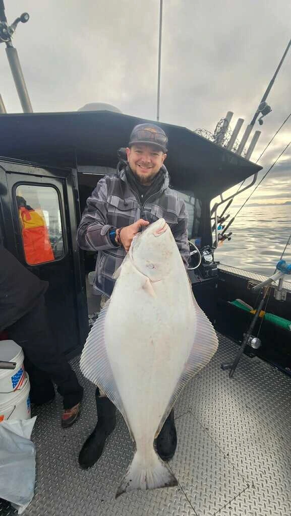 holding halibut